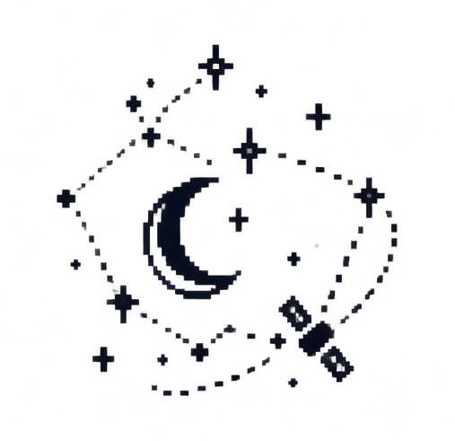 Samantha Mallari’s moon and satellite logo